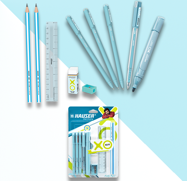 Hauser XO Writing Stationery Kit | A Complete Writing Kit | Gift Set for Kids Students & Office