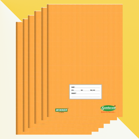 Sundaram | A4 Note Book | Soft Bound | Brown Cover | 172 Pages | 21 cms (W) x 29.7 cms (H) | Single Line | Pack of 6 (Copy)