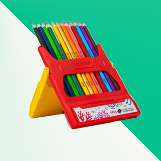 Camlin Triangular Colour Pencils - 12 Shades