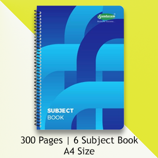 6 Subject Book | 300 Pages | Available in 3 Sizes