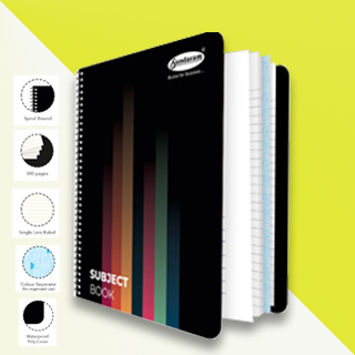 6 Subject Book | 300 Pages | Available in 3 Sizes