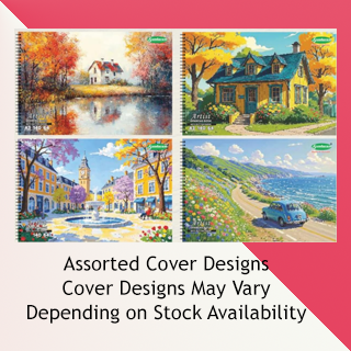 Sundaram A3 Sketch Book with Butter Paper | Spiral Bound (Wiro) | 64 Pages (32 Sheets) | (Cover Page Design May Vary)