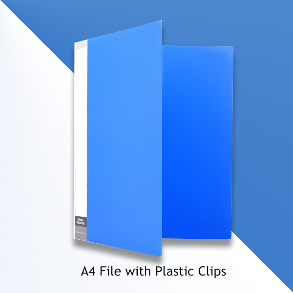 A4 Size Plastic File with Cobra Spring Clip File Folder File | Assorte ...