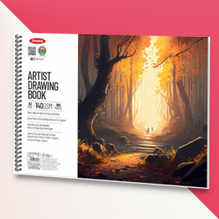 Anupam | A3 Sketch Book with Butter Paper | Spiral Bound (Wiro) | 100 Pages (50 Sheets)