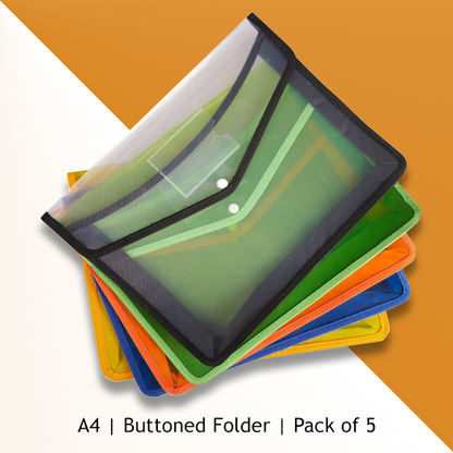 File Folder | Button Lock for keeping A4 Size Assignment Documents / Worksheets