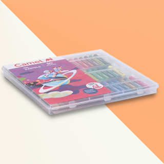 Camel by Camlin | Colour Oil Pastel Crayons Plastic Box | Set of 50 Colours