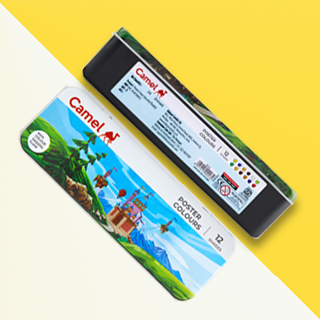 Camel by Camlin | Poster Colours | Assorted tin pack | 12 shades in 10 ml each
