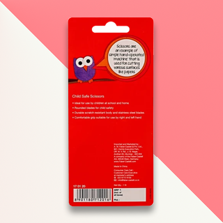 Faber Castell Scissors Child Safe For School & Home Use | Rounded Blades & Comfortable Grip | 1 pc