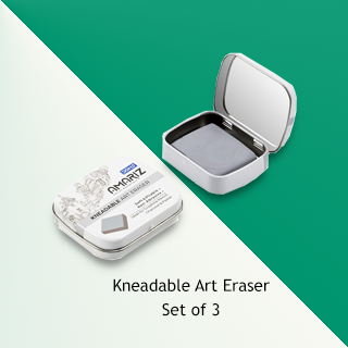 Doms Artist Essentials Amriz Kneadable Art Eraser | Ideal For Graphite Pencil, Charcoal & Pastel | Soft & Pliable