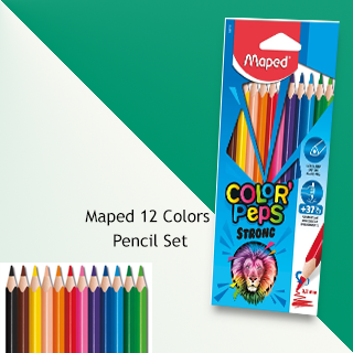 Maped Color Peps Strong Colouring Pencils (1 Pack of 12)