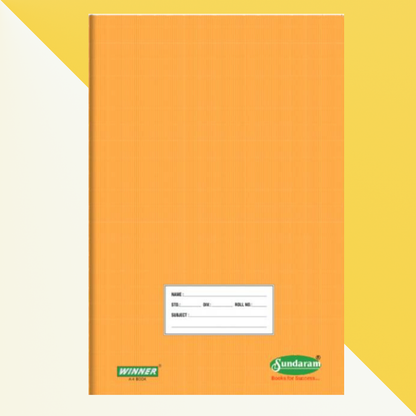 Sundaram | A4 Note Book | Soft Bound | Brown Cover | 172 Pages | 21 cms (W) x 29.7 cms (H) | Single Line | Pack of 6 (Copy)