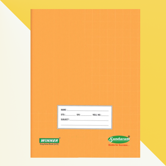 Sundaram | Regular Note Book | Hard Bound | Brown Cover | 172 Pages | 15.5 cms (W) x 19 cms (H) | Single Line | Pack of 6 (Copy)