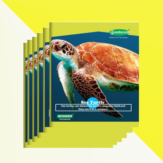 Sundaram Notebook | For Students | Hardbound | 172 Pages | 15.5 cms (W) x 19 cms (H) | Single Line | Pack of 6 (Copy)