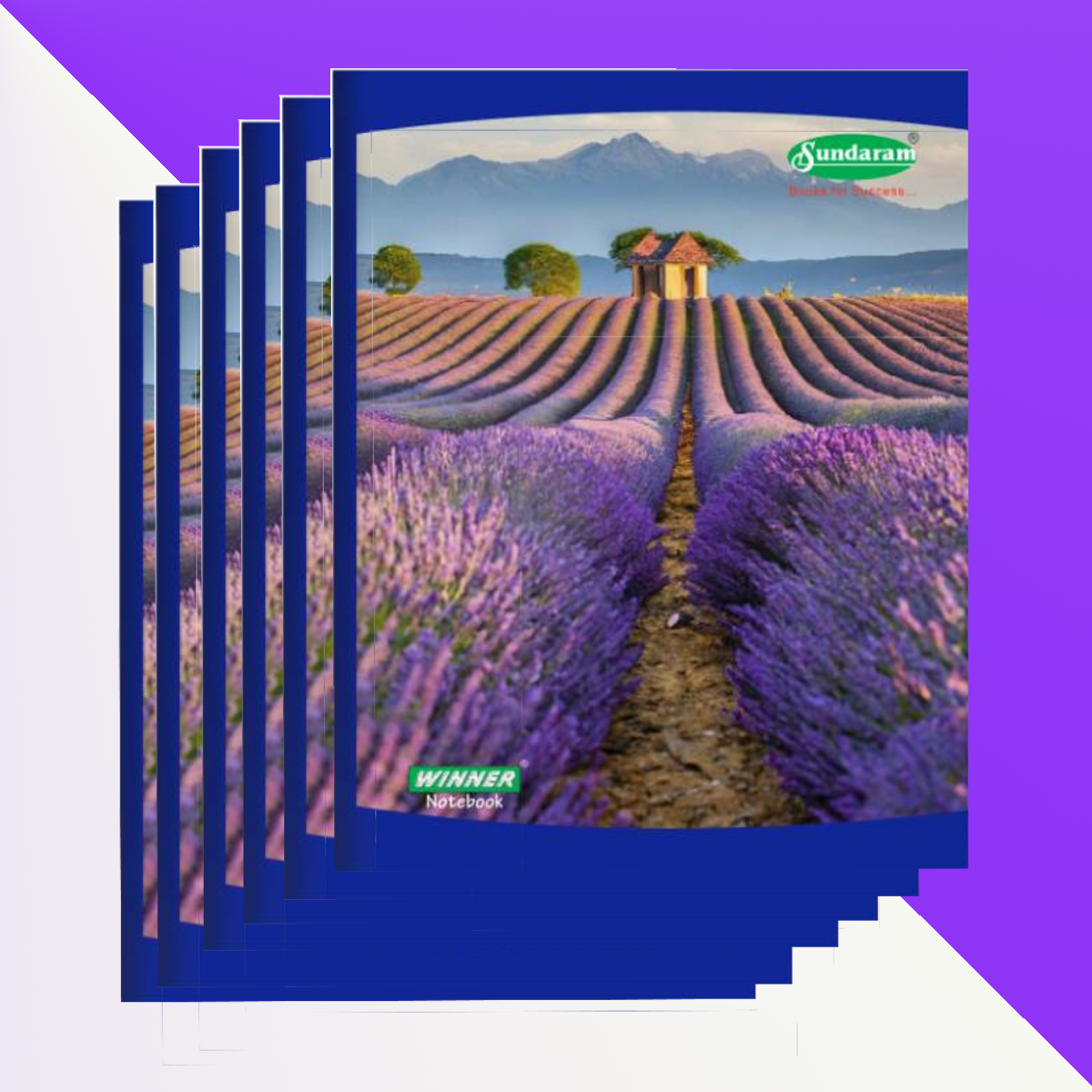 Sundaram Notebook | For Students | 76 Pages | Softbound | 15.5 cms (W) x 19 cms (H) | Single Line | Pack of 6